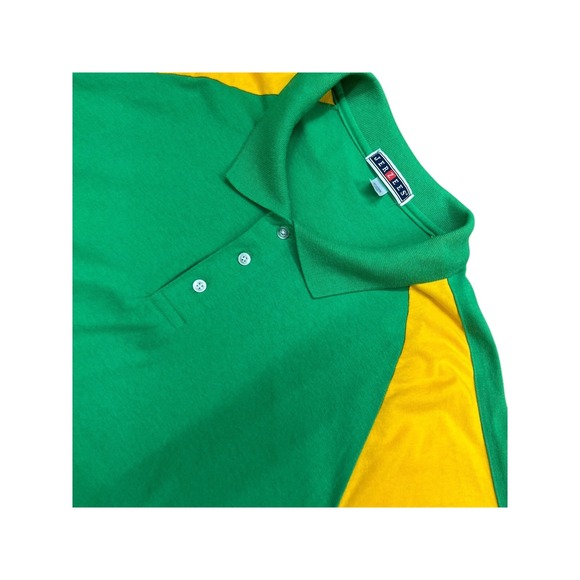 Men's vintage‎ Jerzees green & yellow polo size 3XL - Picture 1 of 9